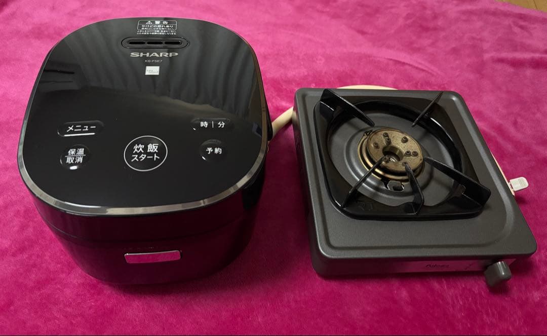 【新年特価】3合炊き炊飯器 &一口ガスコンロ（都市ガス用）　新生活２点セット