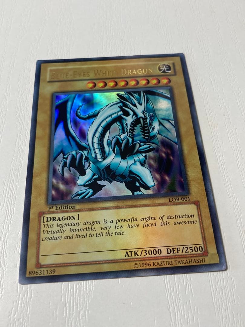 遊戯王 青眼の白龍 ブルーアイズ LOB 1st 旧アジア 英語 ウルトラレア