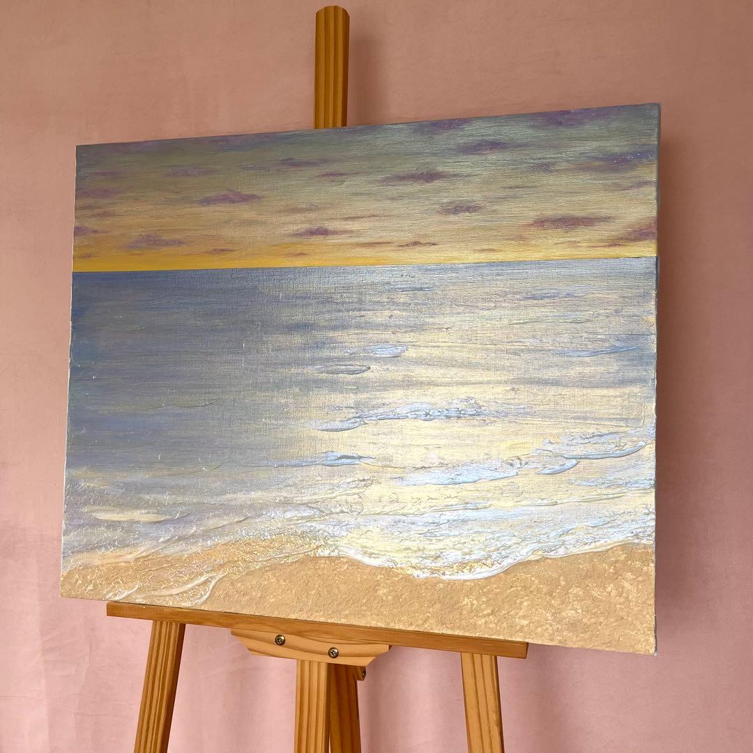 65.2×53cm 海の風景 テクスチャーアート 海の絵 海 海アート