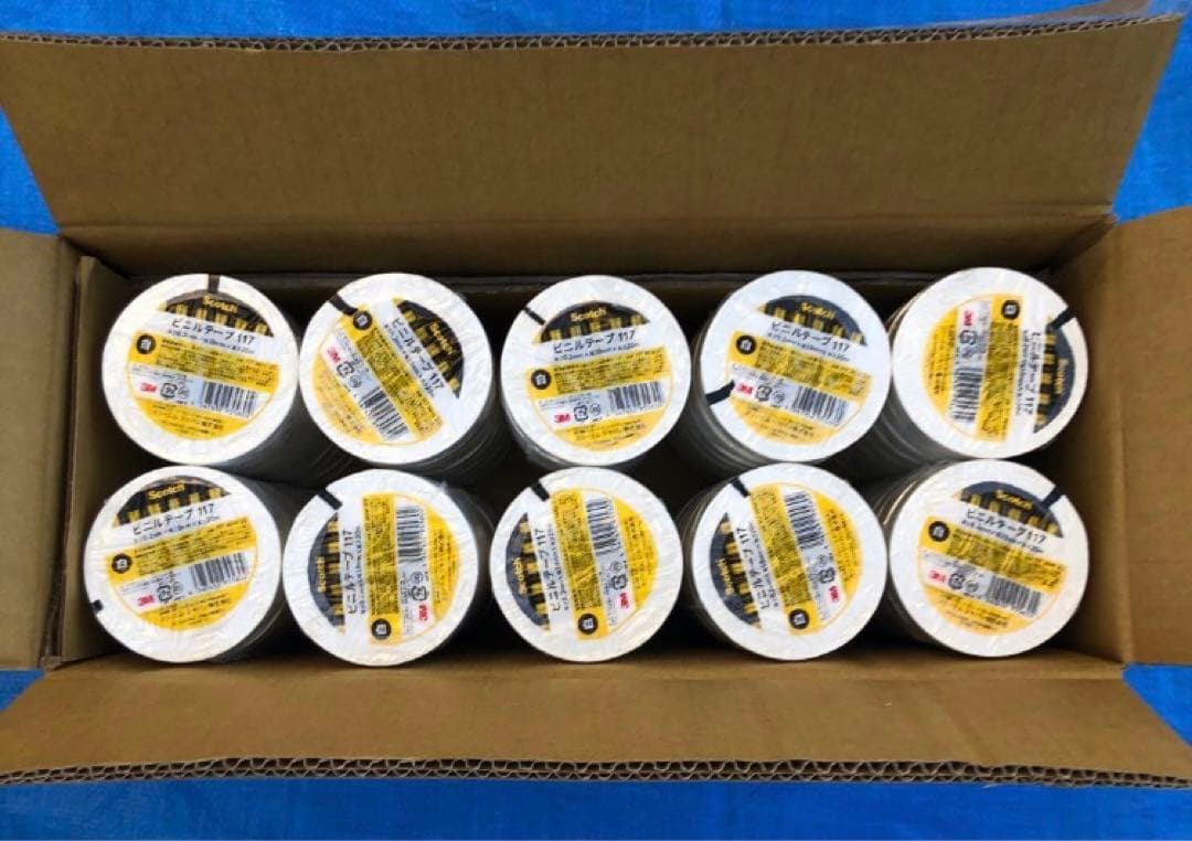 Scotch ビニールテープ 117 白　100個