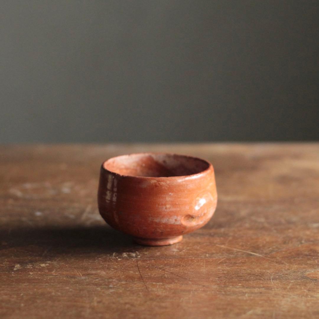 赤楽 小碗 No.3 大盃 小服茶碗 茶籠茶碗 古美術 古道具 アンティーク