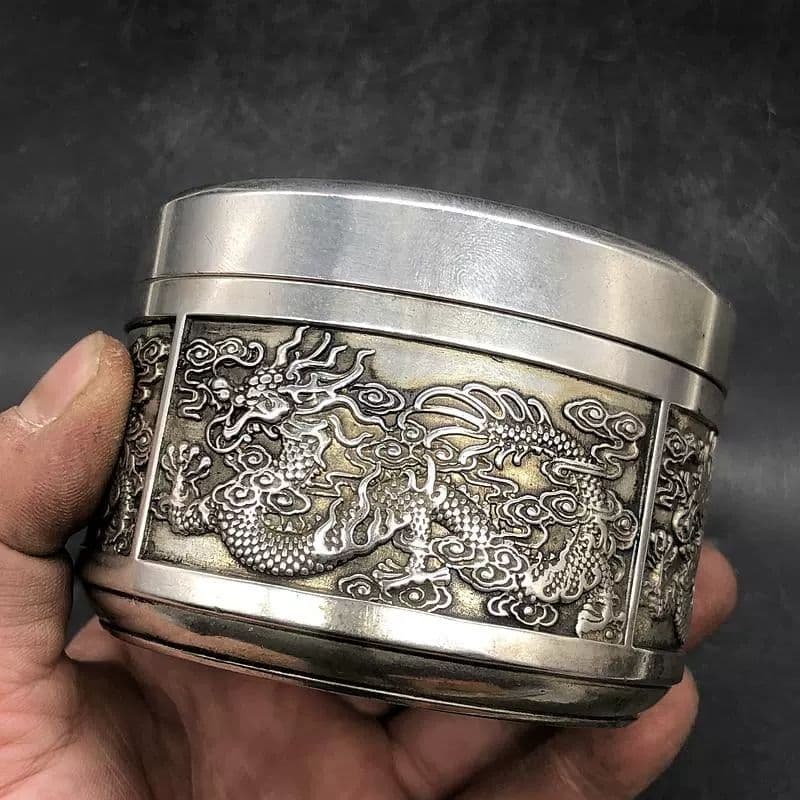 銅製 竜騰四海茶壺 雲龍茶壺 装飾品 工芸品 美術品 置物