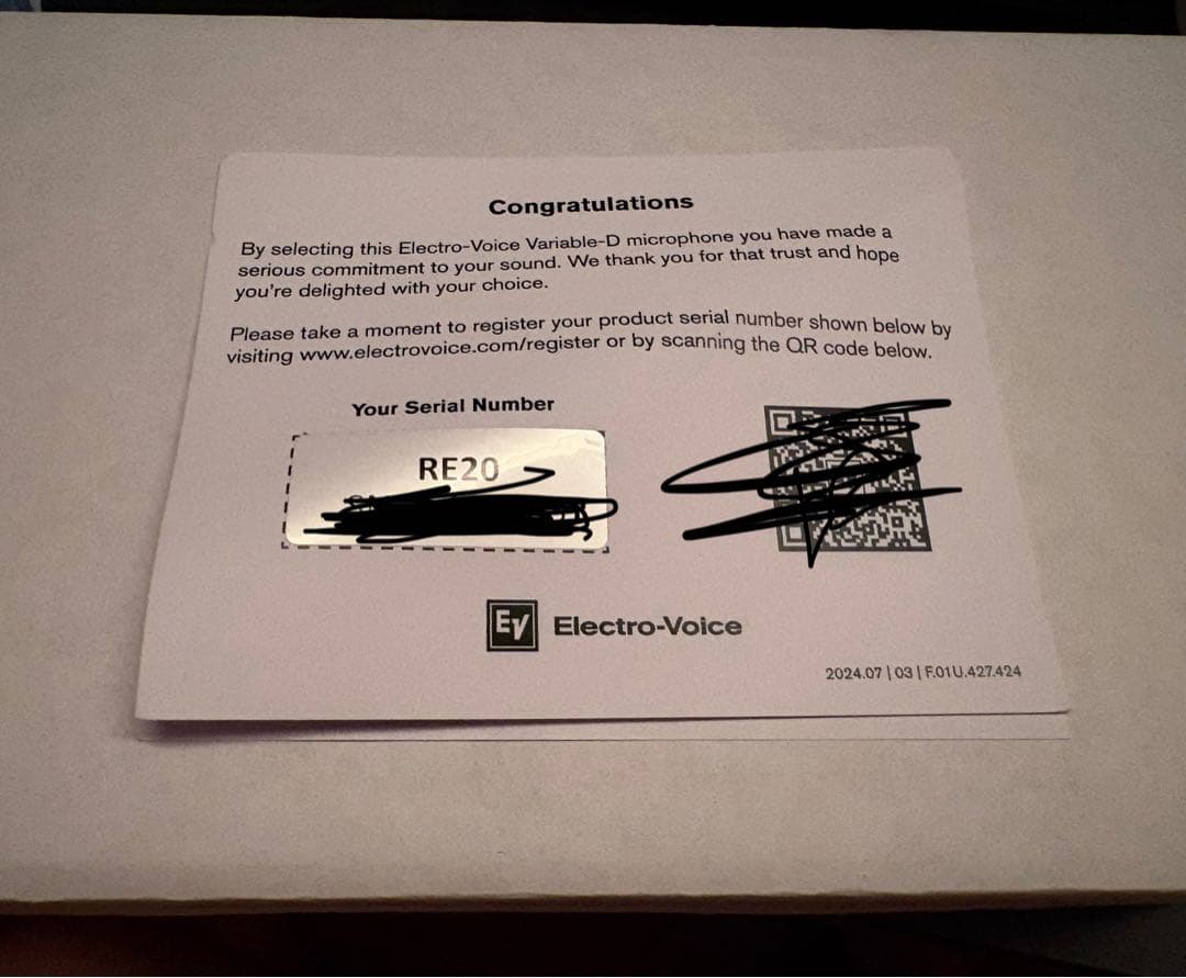 【12/12まで限定価格】Electro voice Re20