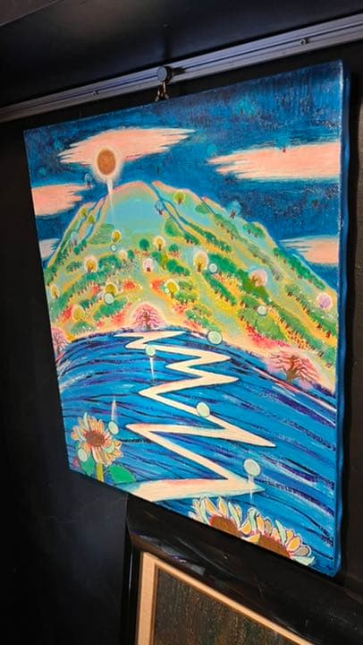 【アクリル画】 商品名 「ブルーマウンテン」　額なし　F10号　新品