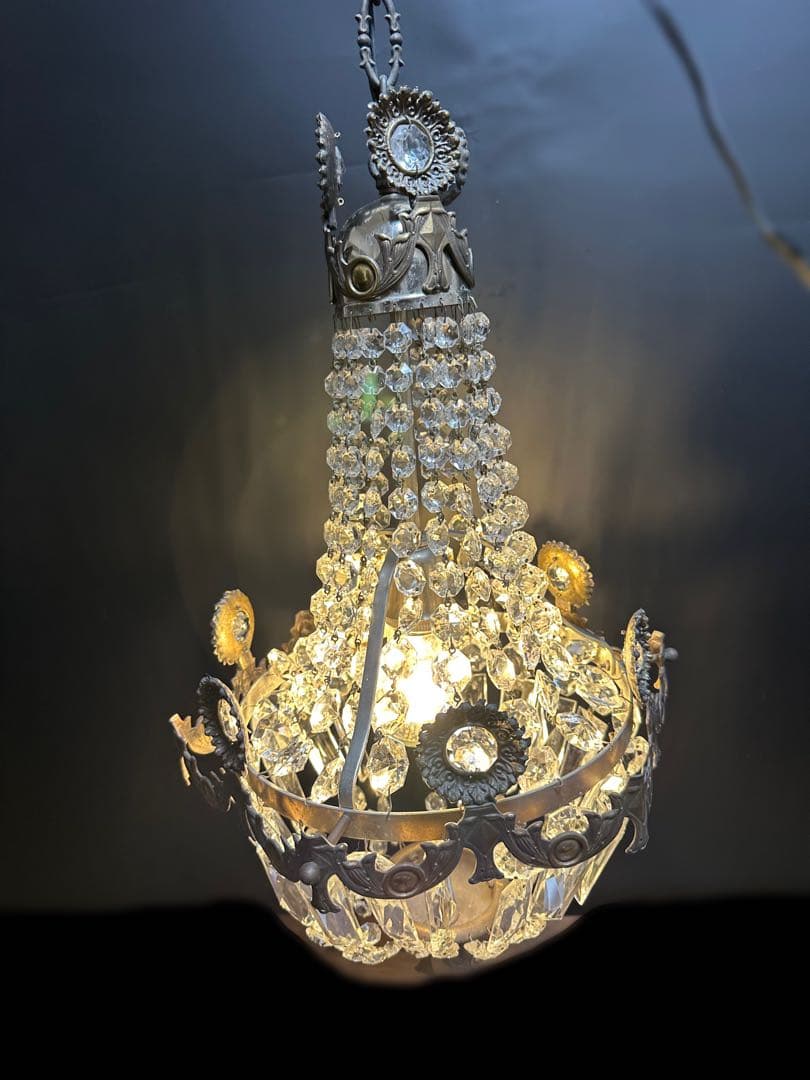 フランス製　アンティーク　エンパイヤシャンデリア