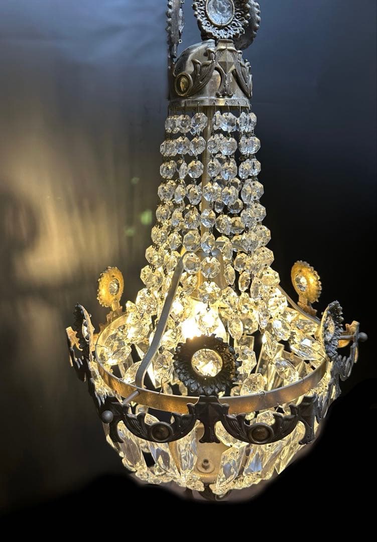 フランス製　アンティーク　エンパイヤシャンデリア