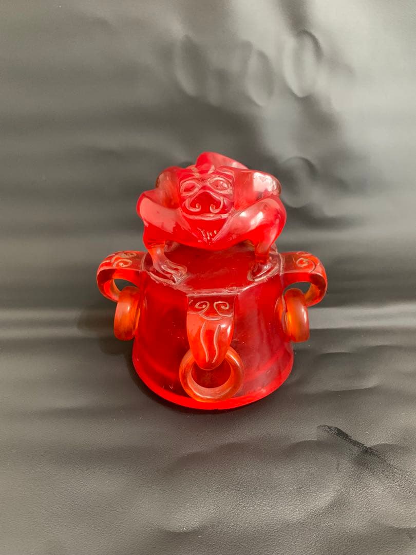 中国製　大香炉　琥珀調　骨董　古玩