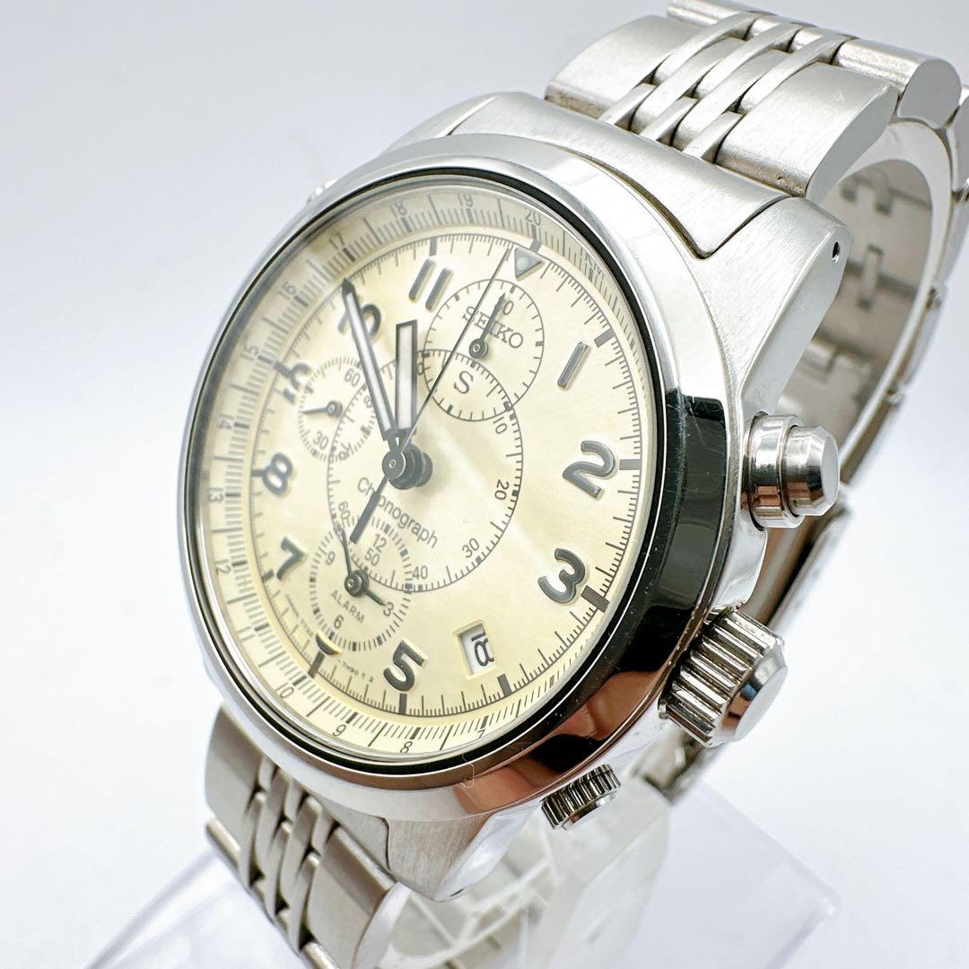 美品 稼動品 メンズ腕時計 SEIKO セイコークロノグラフ シルバー