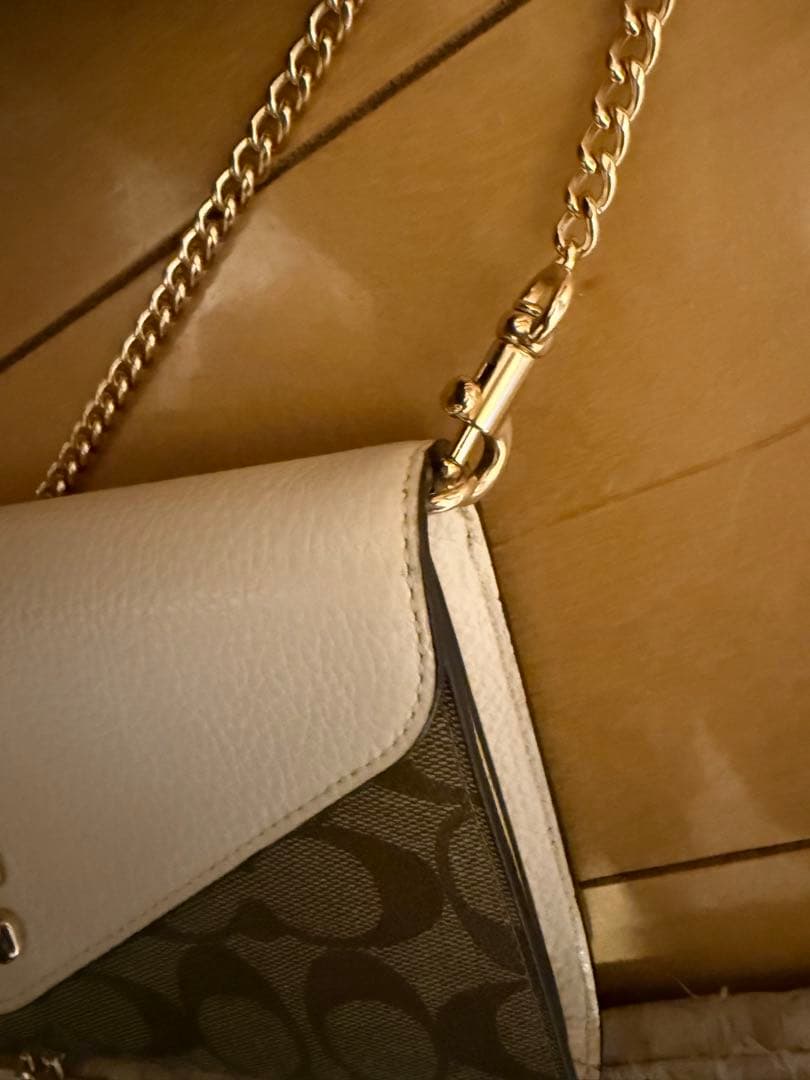 Coach ショルダーバッグ ブラウン/ホワイト