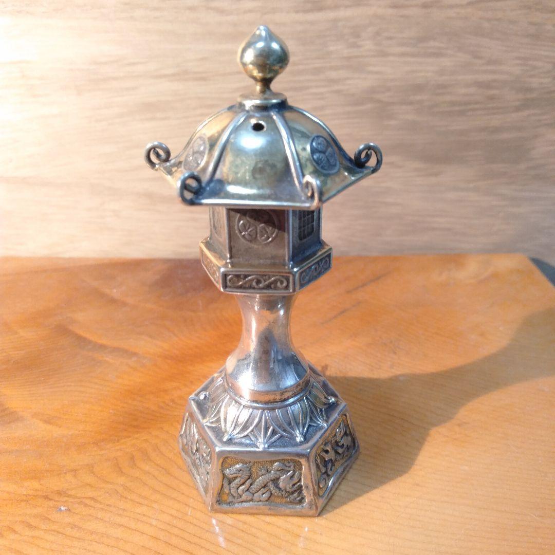 里帰り品　銀器置物　調味料入れ　　2個セット