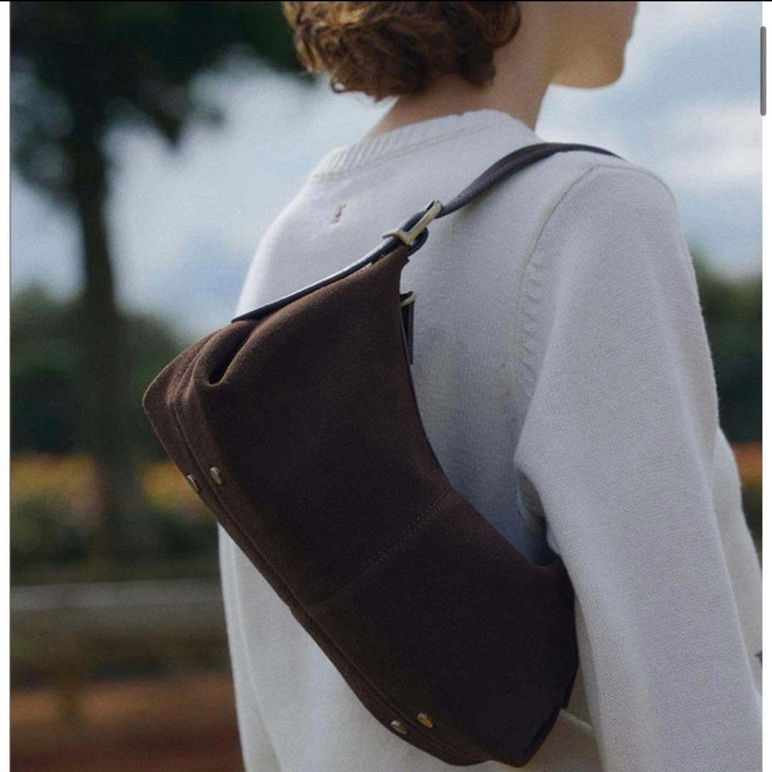 folnua フォルニュア　ミニバトーバッグ ブラウンスウェード