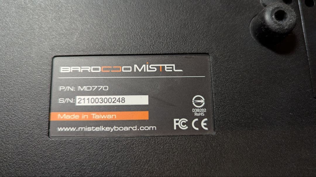 キーボード BAROCCO MiSTEL MD770