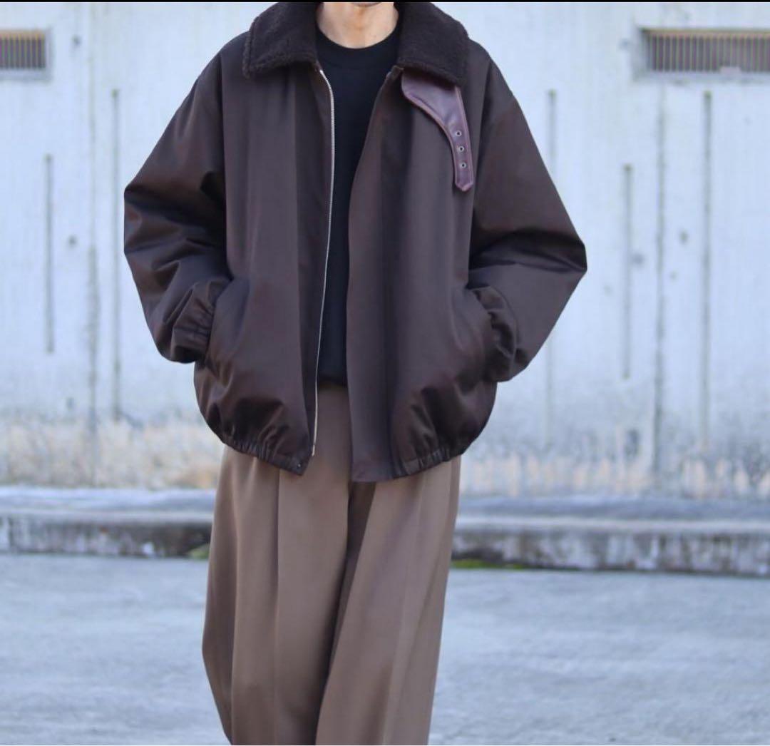 ジャケット・アウター ssstein MOUTON COLLAR PADDED JACKET