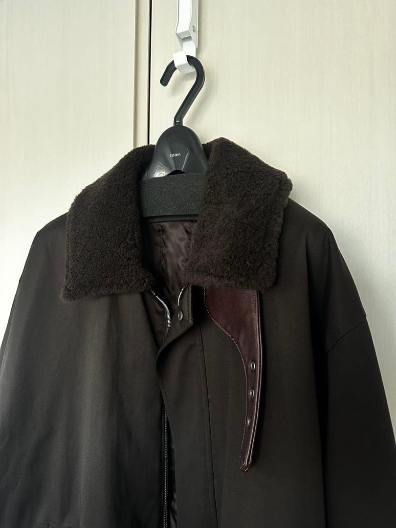 ジャケット・アウター ssstein MOUTON COLLAR PADDED JACKET