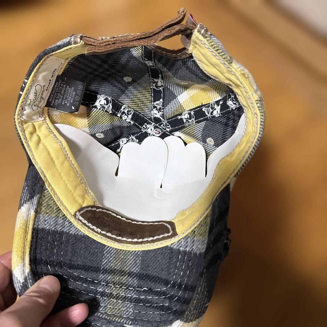 トゥルーレリジョン　キャップ ブラウン チェック