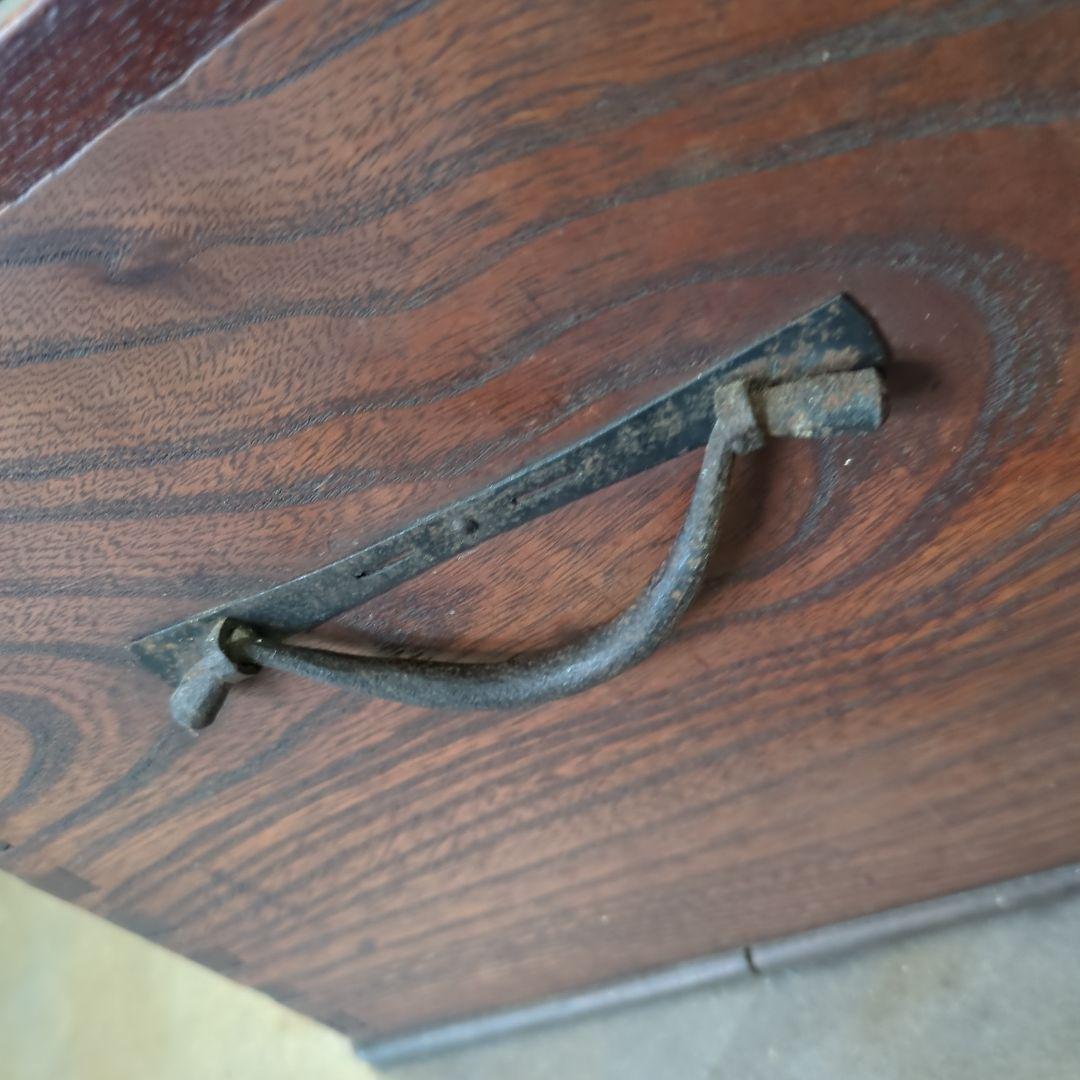 骨董 長火鉢 瓢箪五徳、火箸、灰付き 引き出し 関東火鉢 小振り