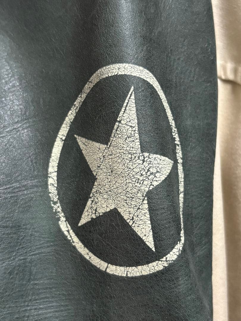 希少カラー 291295=HOMME カウハイド シングルライダース グリーン