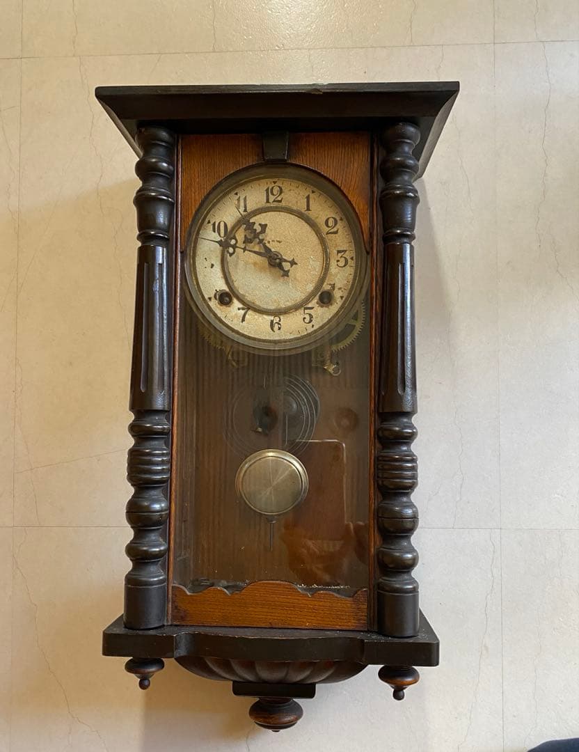 アンティーク　振り子時計　柱時計　ジャンク品