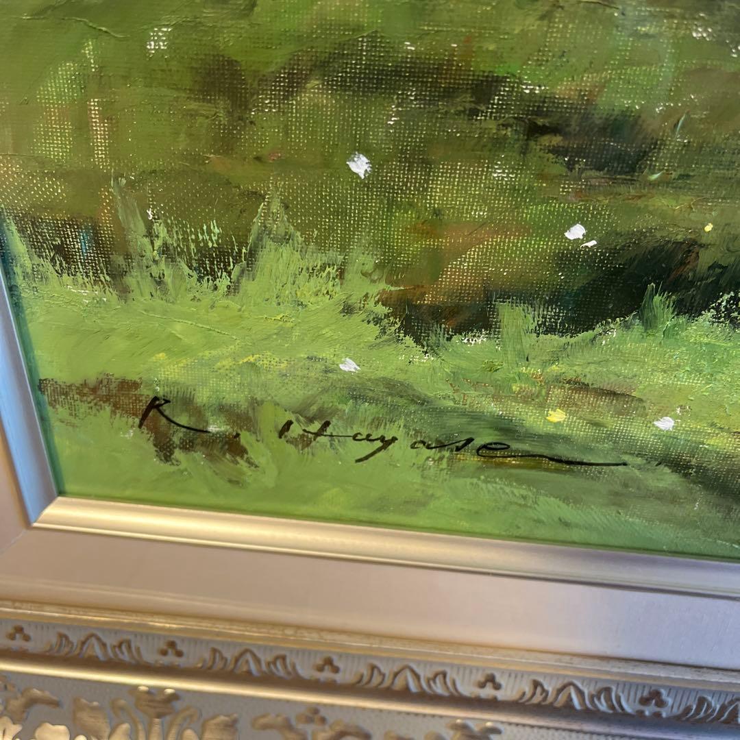 F20　早瀬遼　油彩　白樺林