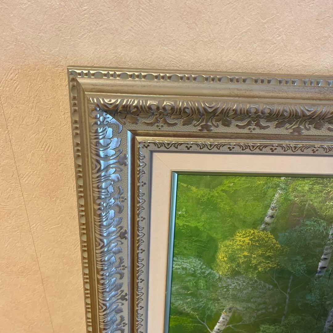 F20　早瀬遼　油彩　白樺林