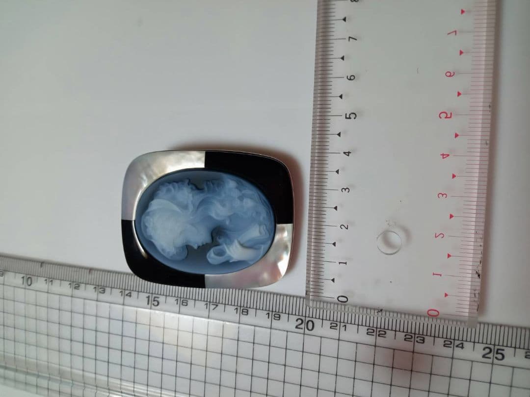 瑪瑙カメオ　K18WG