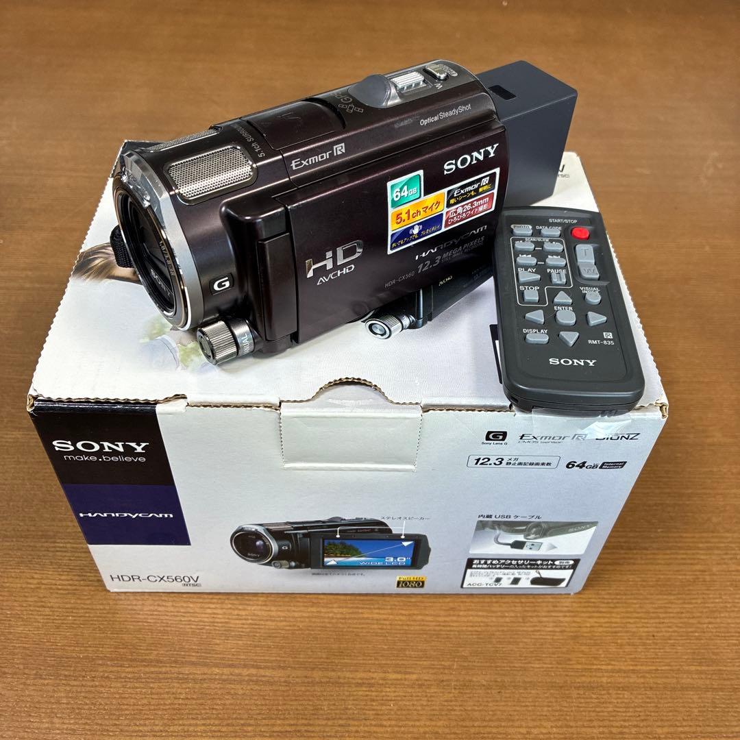 SONY HDR-CX560V ビデオカメラ 本体　ボルドーブラウン