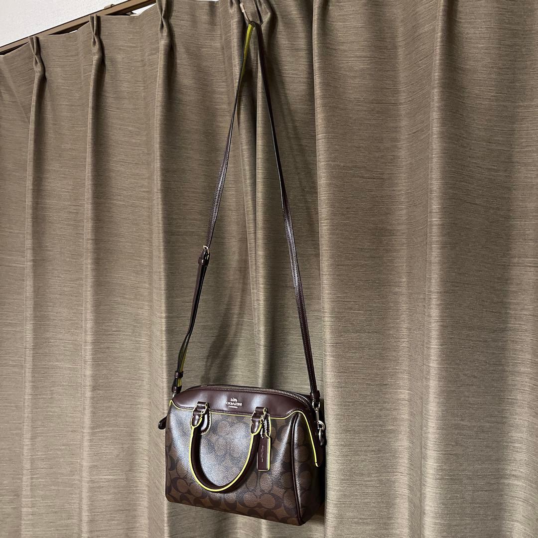 COACH ブラウン ショルダー ハンドバッグ