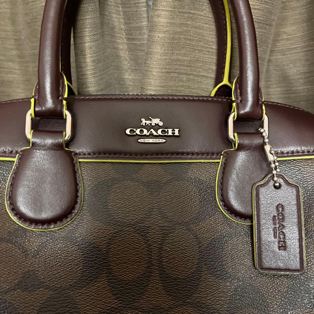 COACH ブラウン ショルダー ハンドバッグ