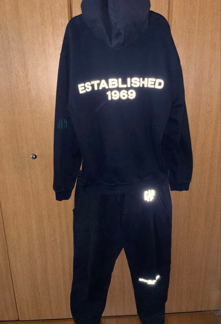 GAP ブラック フード付きパーカー スウェット Lサイズ セットアップ