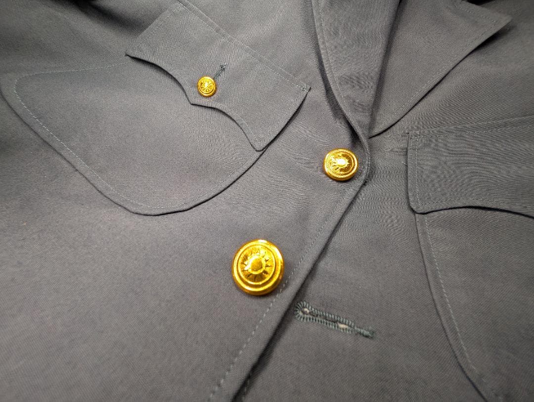 (実物)台湾陸軍官品常装冬服一式　帽子、階級章、ベルト(中華民国 軍常服)