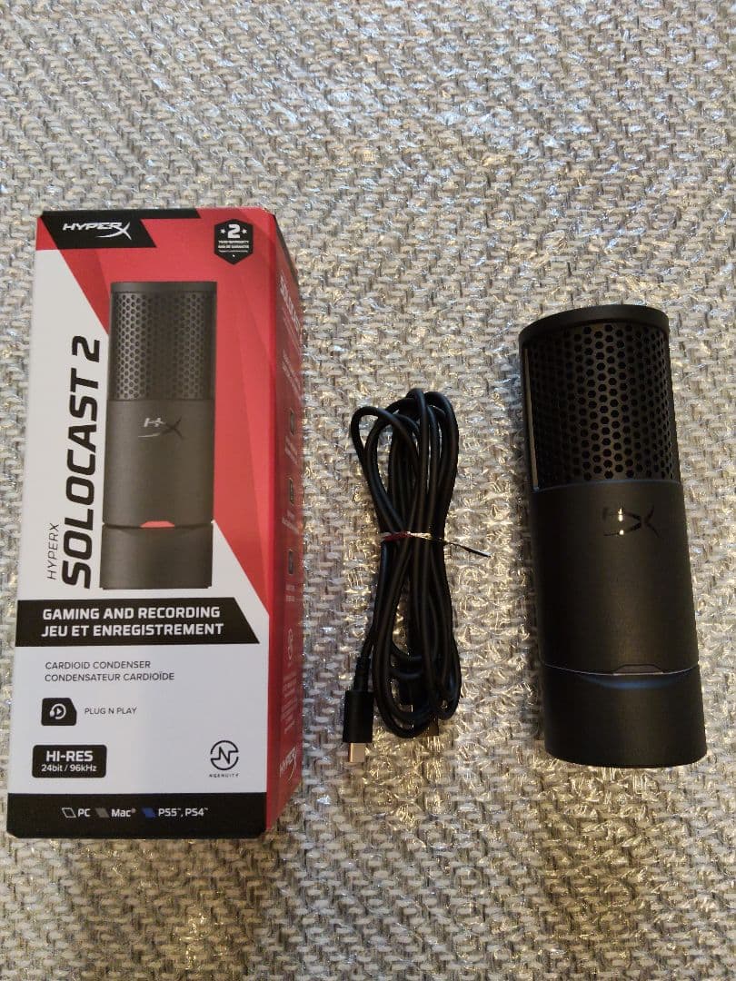 HyperX SoloCast 2 コンデンサーマイク USBマイク マウント