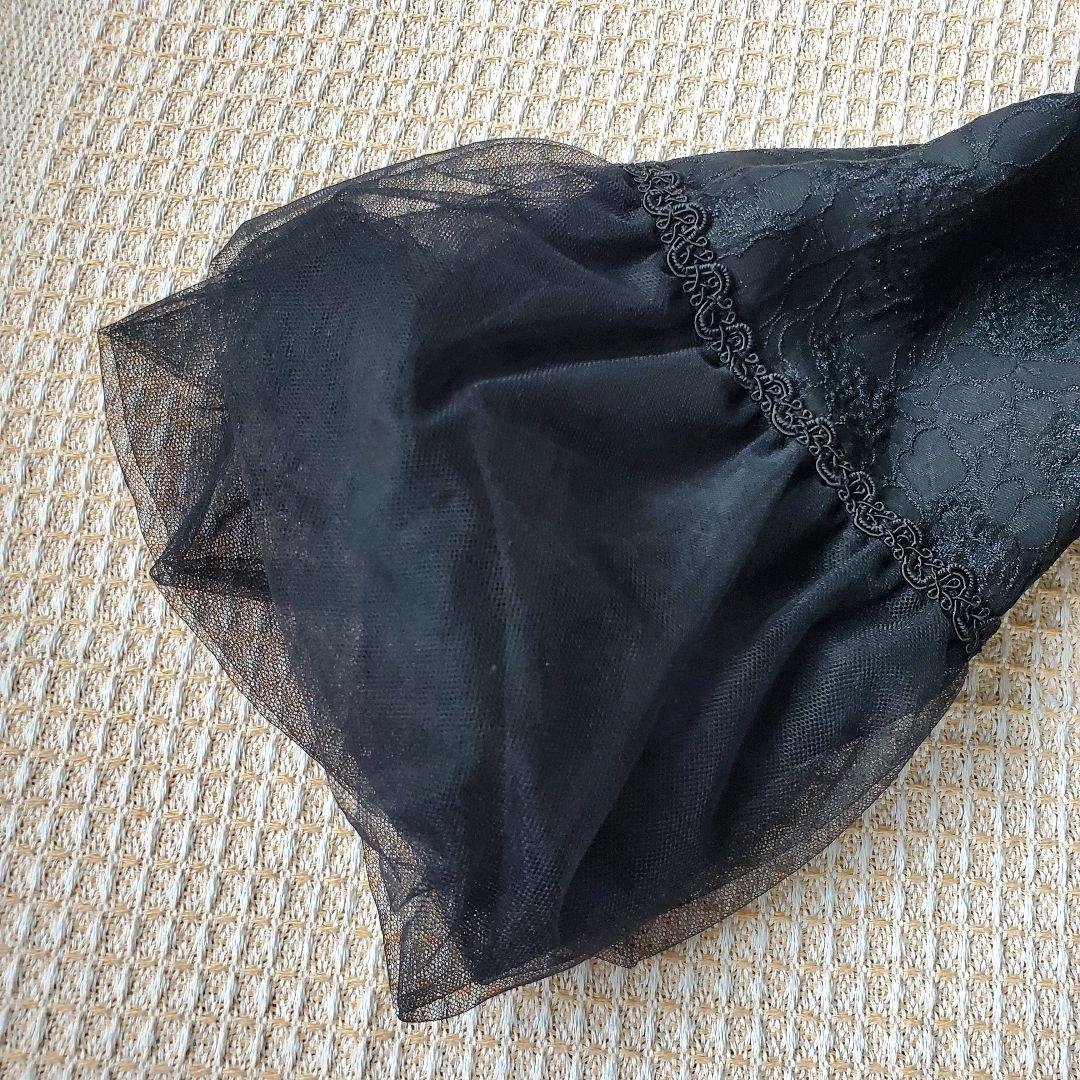 SOIR DOLCE フォーマル ドレスワンピース チュール 花柄 ブラック