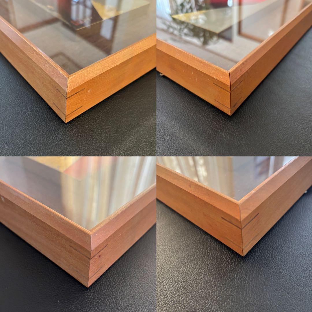 下川立夏「朱映富嶽」赤富士 日本画 肉筆画 署名落款有り