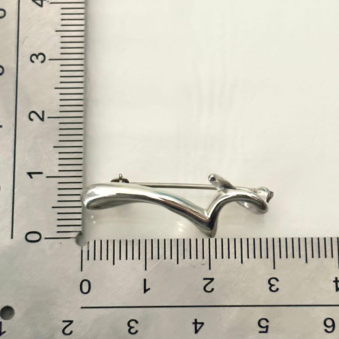 311【ティファニー】シルバー　ブローチ　レターR