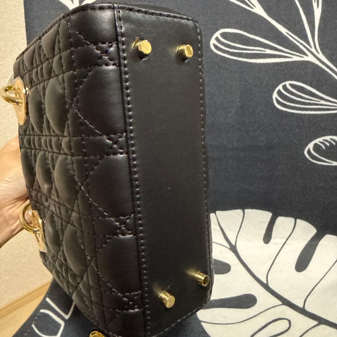 ブラック キルティング ハンドバッグ