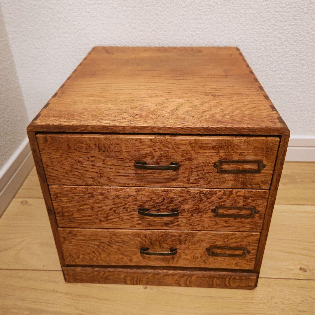 リペア済 美品　 3段小引き出し　 昭和レトロ アンティーク　引き出し　年代物