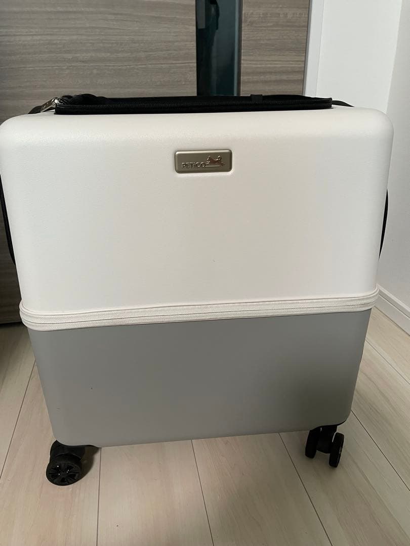 【petico】ペットキャリーケース ホワイトグレー