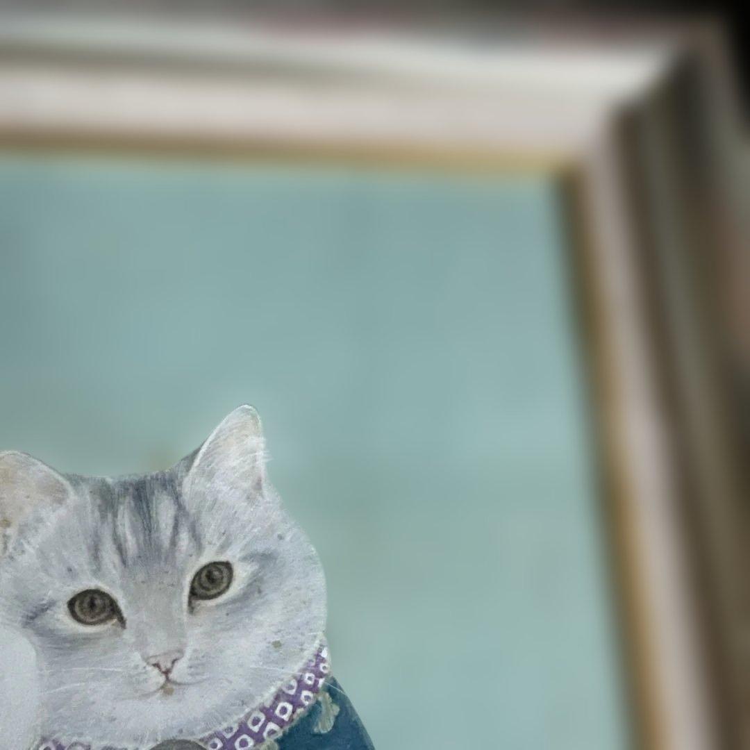 瞬間的お値下げ‼️招き猫　日本画 久野千恵美