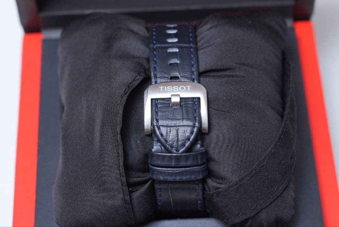 ら*で様 美品　TISSOT　prx メンズ　クォーツ　ブルー　青　40mm