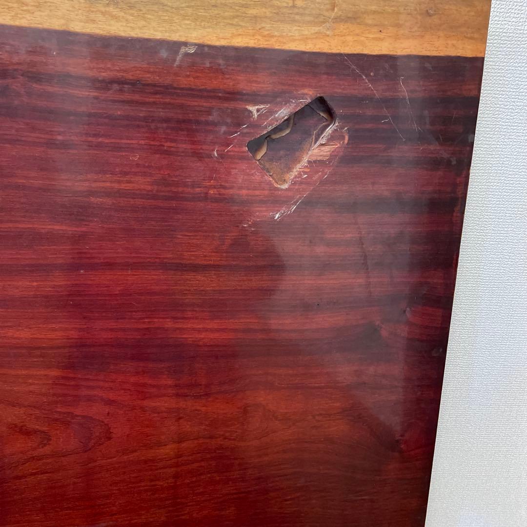 自然木のダークブラウン座卓　一枚板