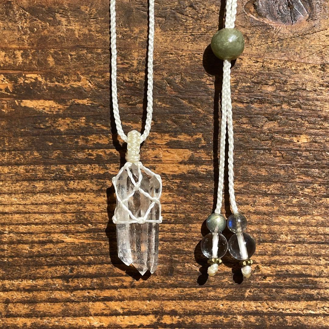 ヒマラヤ水晶 ＊ マクラメネックレス ペンダント
