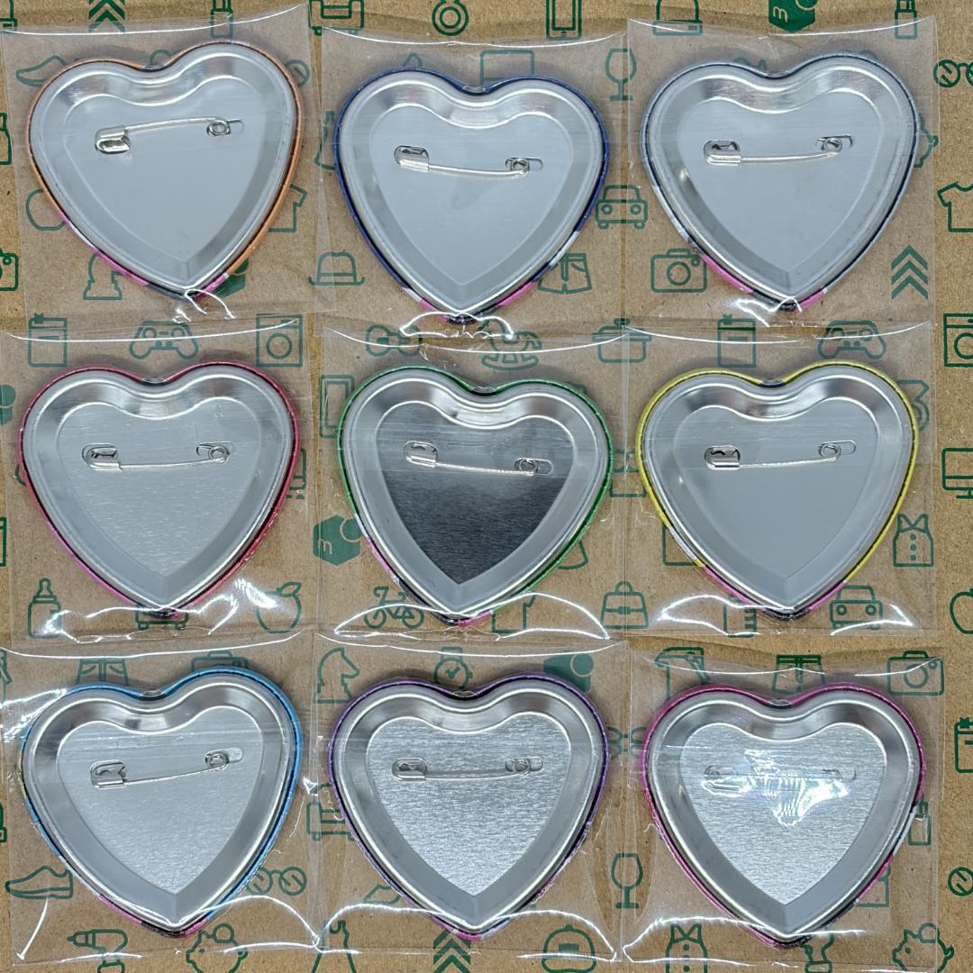 μ's ハート型缶バッジ 9点セット シリーズ15周年x全国遊園地コラボ