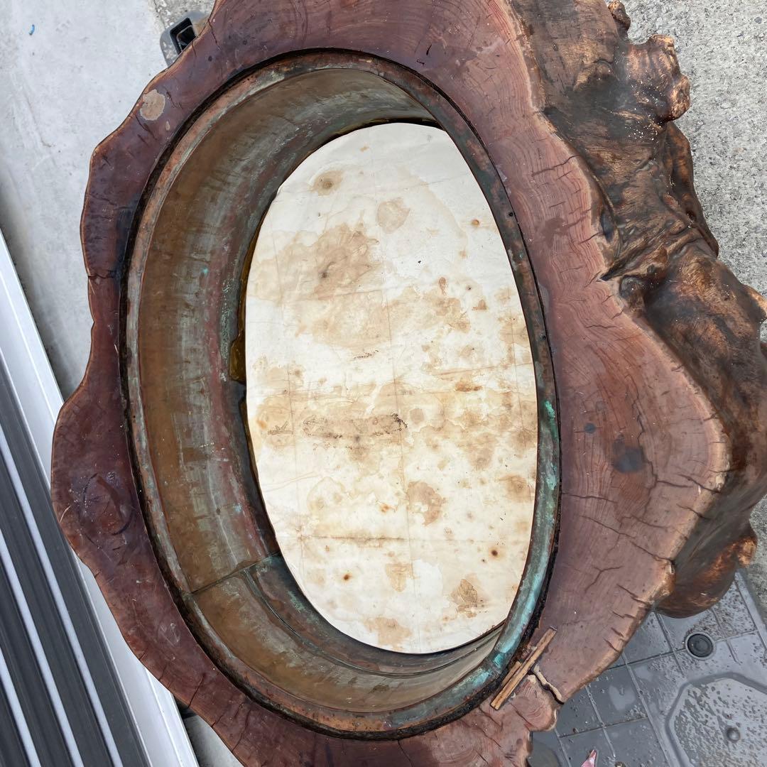 昭和レトロ 古家具 天然木製 長火鉢 大型火鉢 囲炉裏 古民家 古道具ビンテージ