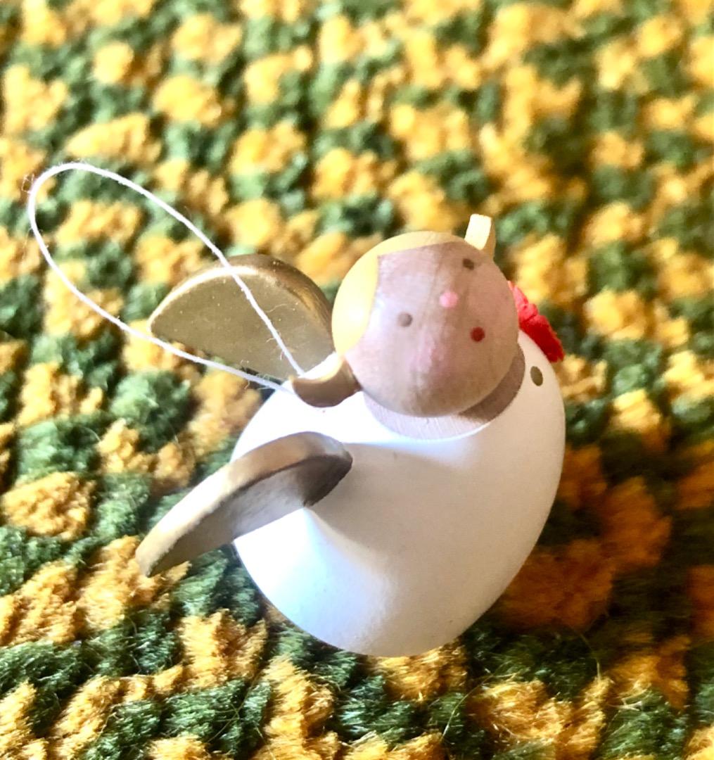 ギュンターライヒェル　旧天使オーナメント　ガーベラを運ぶ子