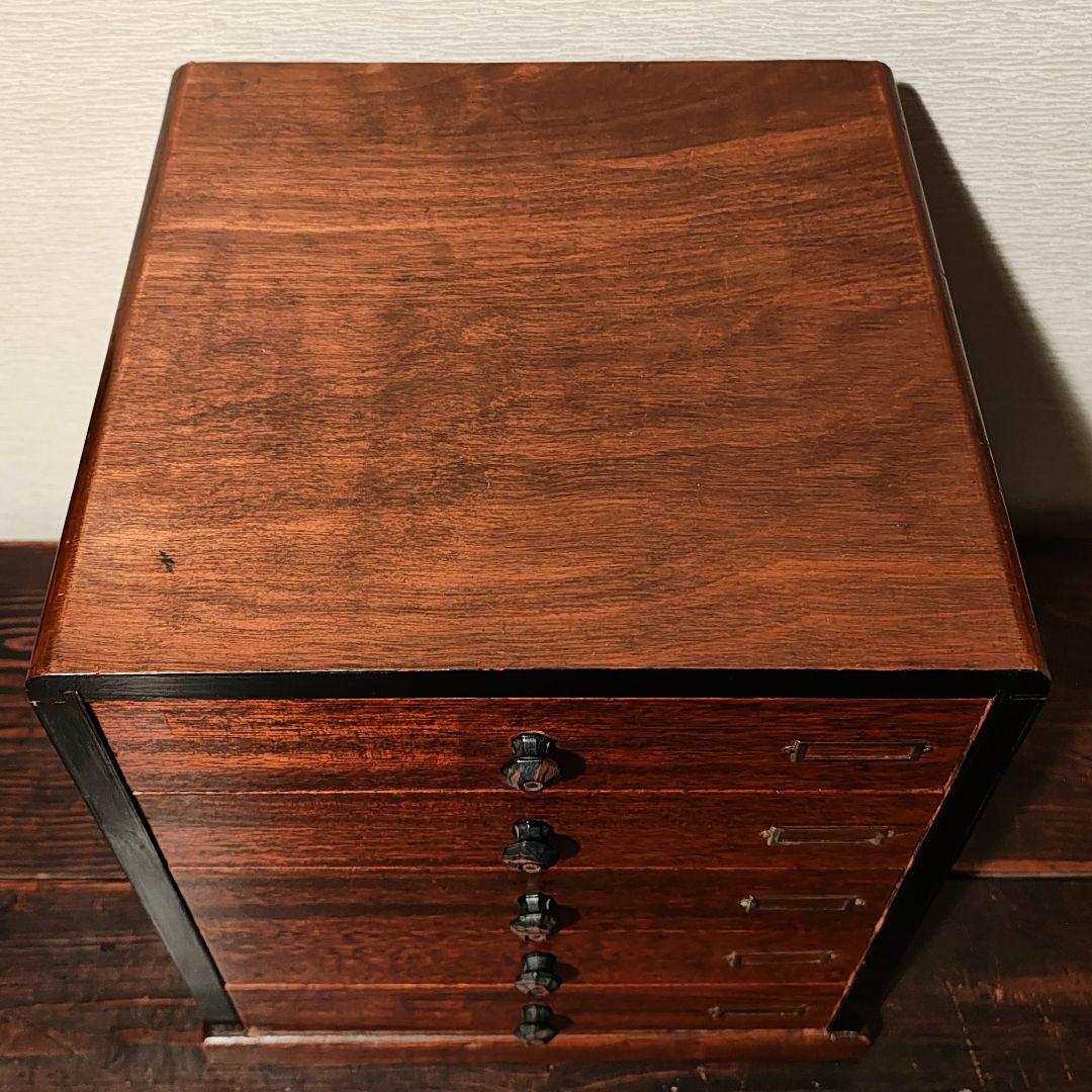 小引き出し5杯　小抽斗　昭和レトロ　木箱　古家具