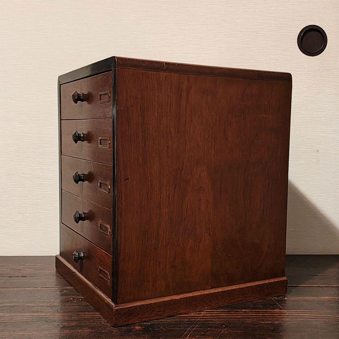 小引き出し5杯　小抽斗　昭和レトロ　木箱　古家具