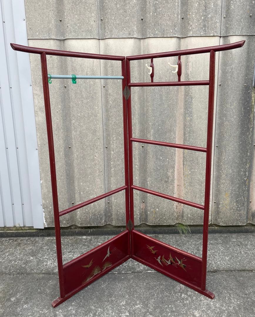 稀少/古道具/当時物/無垢材/木製/衣紋掛け/衣桁/着物掛け/31