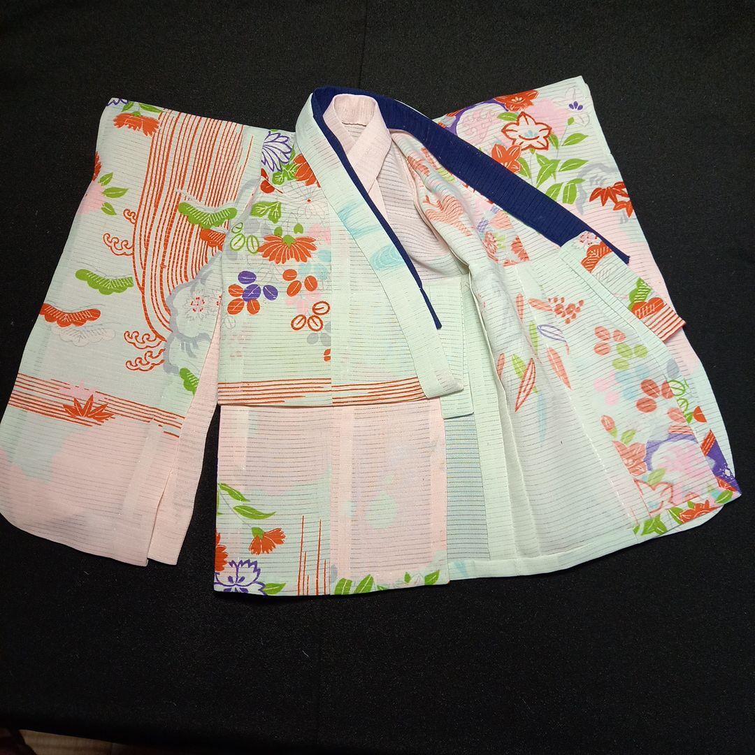 市松人形 10号 夏　絽の着物　帯　兵児帯　帯締め帯揚げ　正絹　ドール　単衣