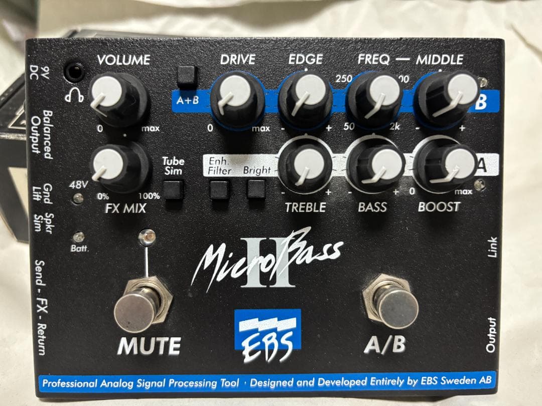 【名機】EBS Micro Bass II ベース用プリアンプ/DI 動作良好