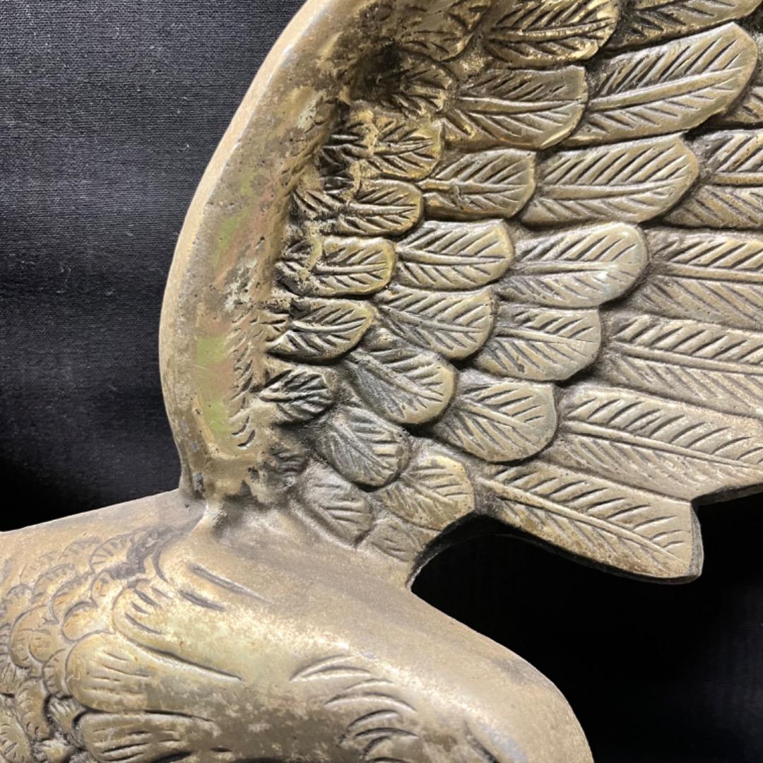 ▽Bi1061 日本製 デコトラ 鷲 鷹 レリーフ 当時物 金属製 長期保管品